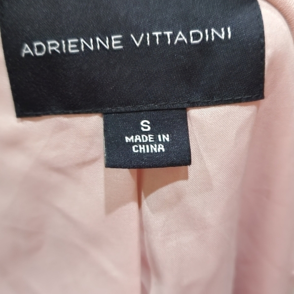 Adrienne Vittadini light blush pink long open front vest sz small - Picture 5 of 5